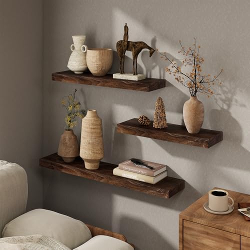 Marsmiles 24in Solid Wood Floating Shelves - Image 2
