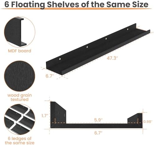 upsimples Floating Shelves for Wall Decor and Storage - Image 2