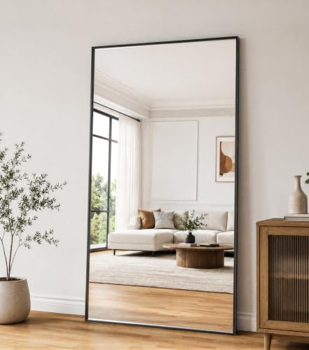 Koonmi 67"x30" Floor Mirror Full Length, Large Black Mirror by KOONMI