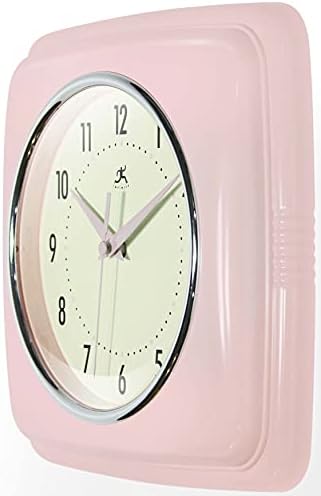 Infinity Instruments Retro Wall Clock – 9-Inch Square Silent - Image 2