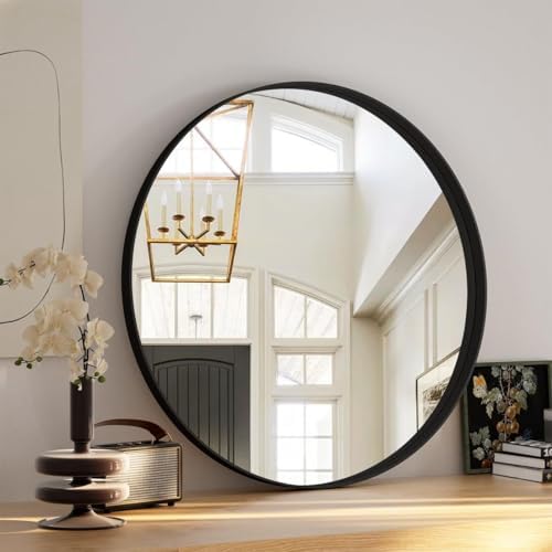 VooBang Round Bathroom Mirror 30 inch, Modern Round Bathroom Vanity Mirror - Image 2