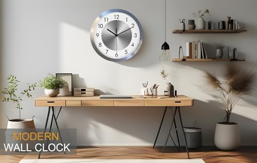 Modern Silent Non Ticking Wall Clock Battery Operated - Image 7