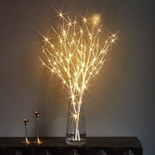 LITBLOOM Lighted White Twig Branches 32IN 100 LED by LITBLOOM