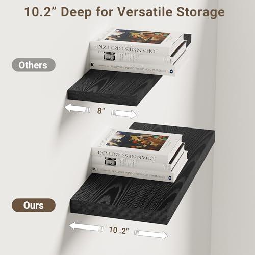 Vivelove 10 in Deep Floating Shelves 16” Set of 2 - Image 4