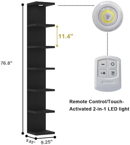 LitaEther Versatile 7 Tier Wall Shelf Unit, Display Floating Shelf - Image 3