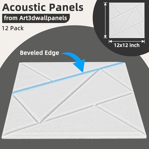 Art3dwallpanels Acoustic Panels 12" X 12", 12 Pack - Image 2