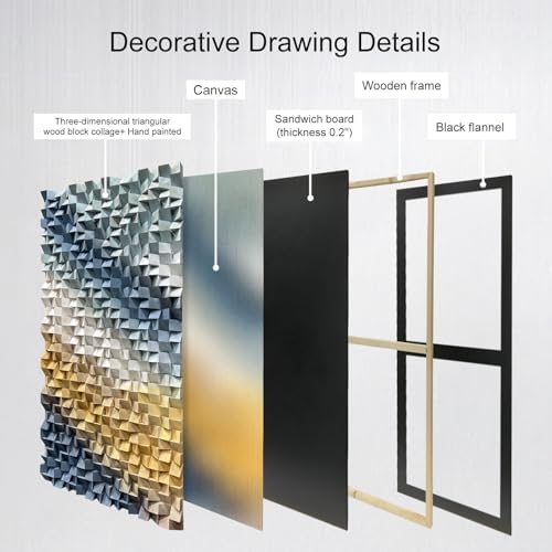 LIUZEYUE Wood Mosaic Wall Decor - Image 4
