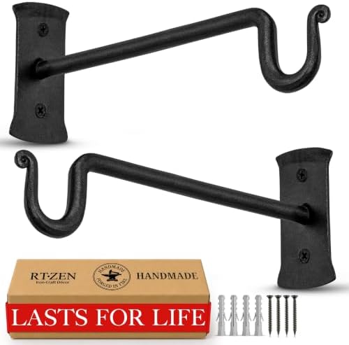 RTZEN Plant Hangers Outdoor or Indoor Heavy Duty Wall Bracket Hooks by RTZEN