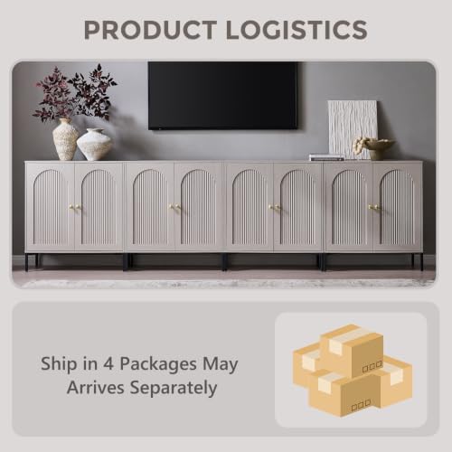 IFGET 123.5"W Modern Arch Sideboard Buffet Cabinet - Image 7