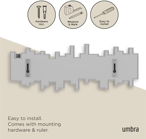 Umbra Sticks Wall Mount Coat Rack, 5 Hook Retractable Pegs - Image 6
