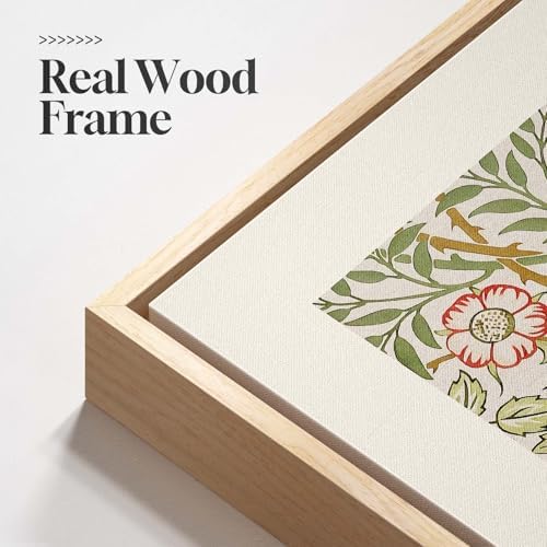 Framed William Morris Sage Green Botanical Canvas Wall Art, 3 Piece - Image 5