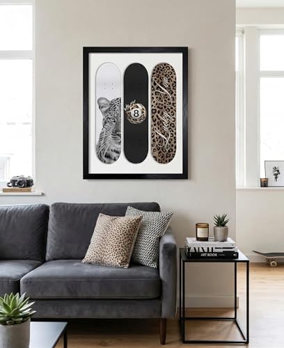Stockholm Cheetah Skateboard Style Wall Art Canvas 1pc– Leopard Print Skater - Image 2