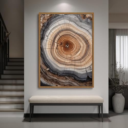 Tree Ring Wall Art Framed, Modern Nature Decor - Image 2