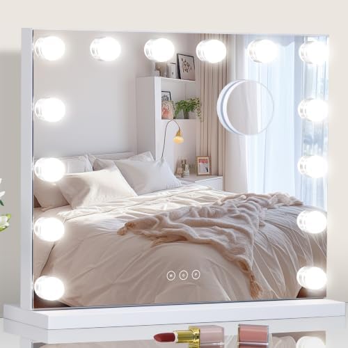 Vanity Mirror with Lights Lighted Makeup Mirror with Dimmable LED Bulbs by NUSVAN