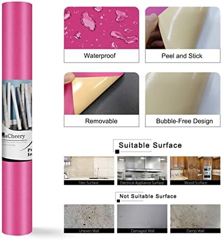 LACHEERY Hot Pink Peel and Stick Wallpaper - Image 4