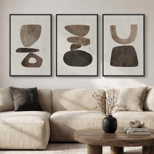 Large Framed Minimalist Abstract Canvas Wall Art by Cuspin