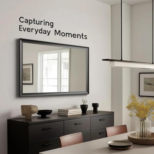24x36 Inch Black Bathroom Mirror, Rectangle Vanity Wall Mirror - Image 5
