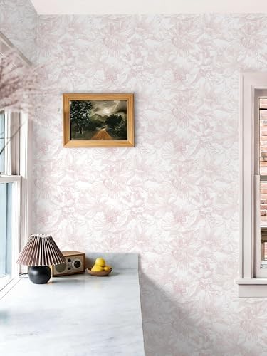 Dimoon 362.2"x17.3" Peel and Stick Wallpaper Floral Contact Paper Boho White - Image 5