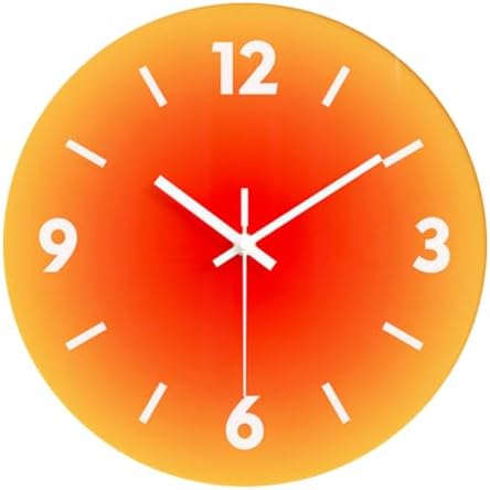 12 in Modern Wall Clock, Silent Glass Clock, Decorative Wall Clocks by YTAONS