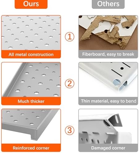 TORACK 4 PCS 12"x16" Metal Pegboard Panels - Image 6