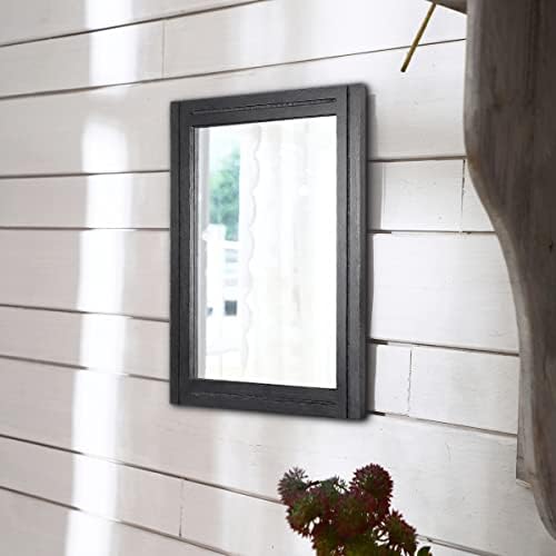 AAZZKANG Black Mirrors for Wall Rectangle Wood Framed Hanging Mirror - Image 5