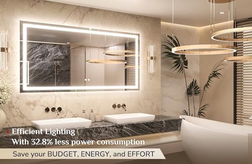 Keonjinn 55x30 Inch LED Bathroom Mirror - Image 2