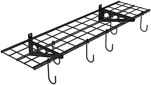 FLEXIMOUNTS 1-Pack 1x4 ft Garage Wall Shelving, Include 6 Bike Hooks by FLEXIMOUNTS