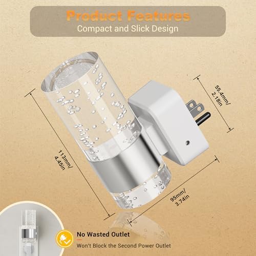 JandCase Night Light, Night Lights Plug into Wall, 2 Pack 3000K Warm White - Image 4