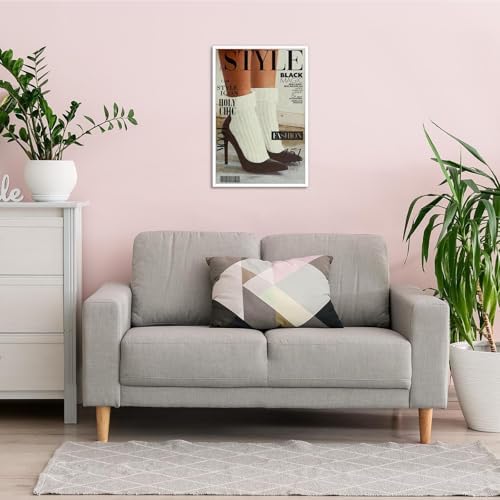 Trendy Red Boot Wall Art Funky Feminist Canvas Poster Trendy Preppy Newspaper - Image 5
