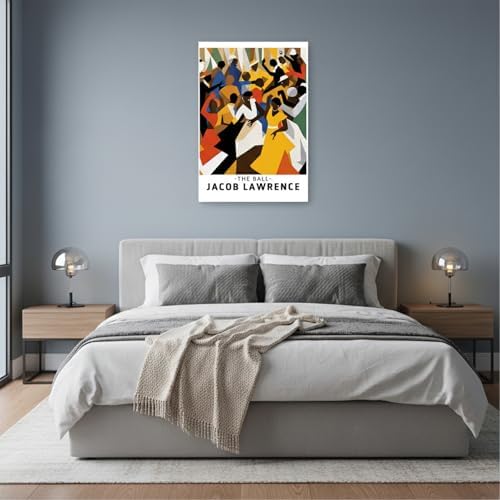 Black People Canvas Wall Art Afro Art Colorful Party Poster 16x24 IN Framed - Image 5