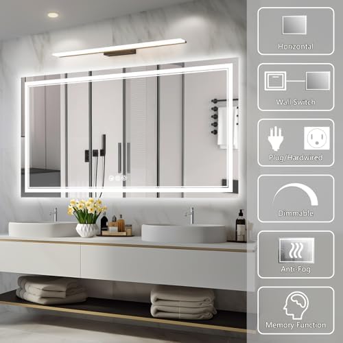 Ratsamee 55"x30" LED Bathroom Mirror - Image 3