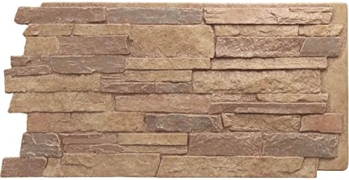 EverStone Acadia Ledge Faux Stone Panel, Fall Bank Color by EkenaMillwork