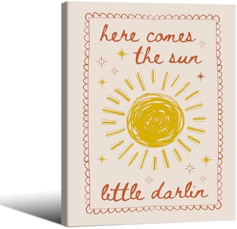 Kids Sun Canvas Wall Art Trendy Inspirational Quote Posters 08x10 inch Framed by Unknown