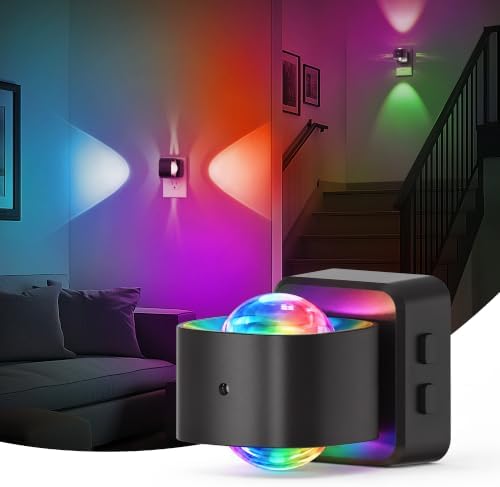 JandCase Night Lights Plug into Wall, 10-Colored Changing Night Light by JandCase