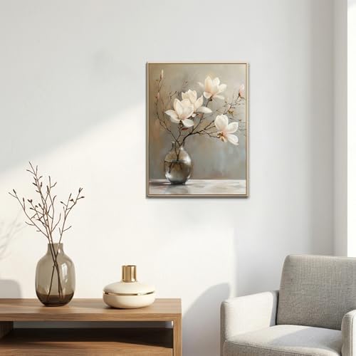 daktenn Floral Canvas Wall Art Bathroom Wall Art Pictures Wall Decor Home Decor - Image 5