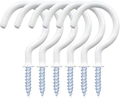 yuntop 12 Pack Vinyl Coated Ceiling Hooks, Screw-in Mug Hooks by yuntop