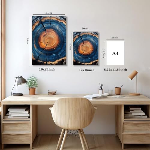 Tree Ring Wall Art Canvas, Modern Nature Decor - Image 6