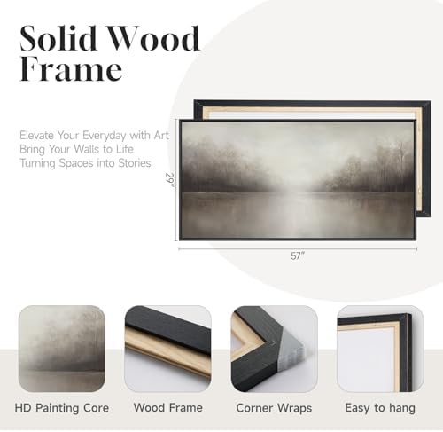 Extra Large Framed Abstract Landscape Wall Art - Image 4