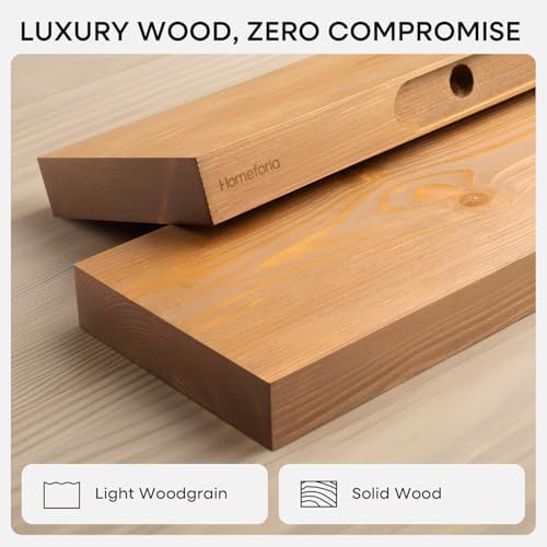 Homeforia 42 Inch Floating Shelves, High-End Solid Pine Wood - Image 3
