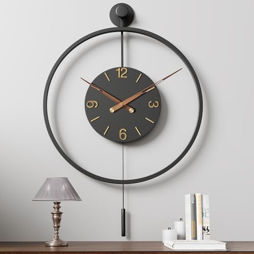 Pytha Sight 30.7×20 Inch Large Modern Decorative Metal Pendulum Wall Clocks by Pytha+Sight