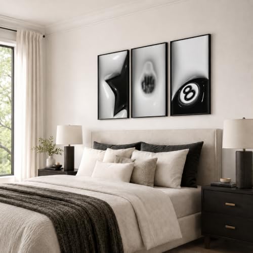 3Pcs Lucky 8 Ball Wall Art, 12x16 Inch - Image 6