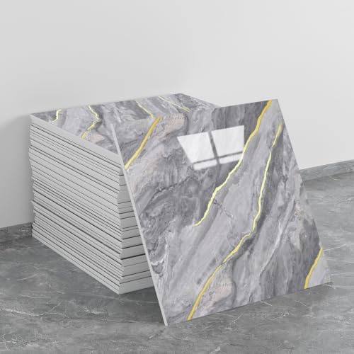 Haimin Wall Panels Peel and Stick Faux Marble Tiles 20 Pack 11.8x11.8in by HaiminHomeDecorWallpaper