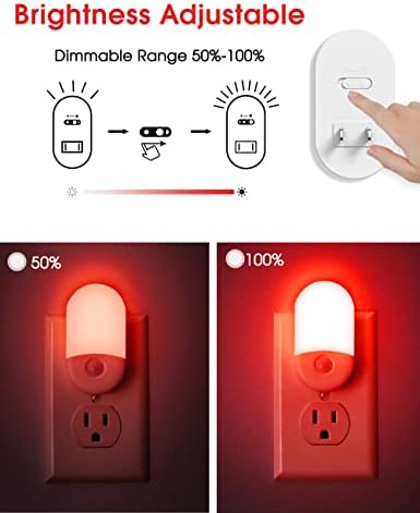 L LOHAS LED Red Night Light, Night Lights Plug into Wall - Image 3