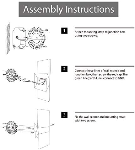 ChangM Modern Wall Sconce 12W, LED Wall Sconce Set of 2 Warm White - Image 6