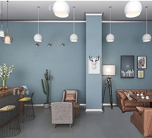 Yasinet 17.7" X 393.7" Blue Wallpaper Solid Peel and Stick Wallpaper Blue - Image 3
