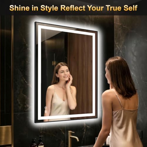 LED Bathroom Mirror with Light, 30x40 Vanity Mirror - Image 3