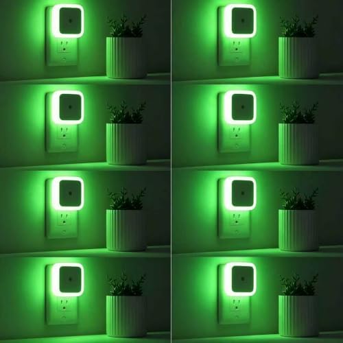 Sujeet Green Night Light, Night Lights Plug into Wall 8-Pack, Nightlight Plug by Sujeet