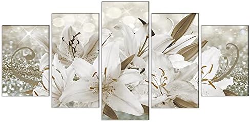 LUDUHU White Orchid Flowers Canvas Print - Image 4