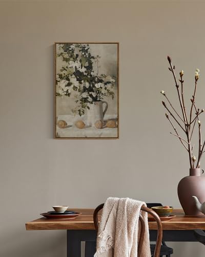 VIYYIEA Vintage Floral Large Framed Wall Art, Flowers and Lemons Paingtings - Image 2