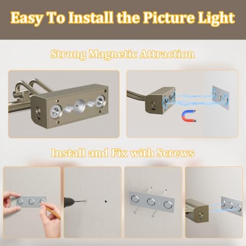 Picture Light for Wall, Antique Brass, RF Remote Control - Image 7